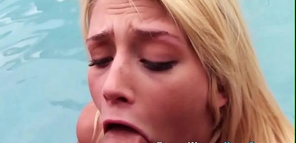  Teens in pov group suck shlong and get banged